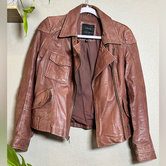 SOLD - Revolve Sanctuary genuine leather moto jacket Size Sm - Picture 2 of 13